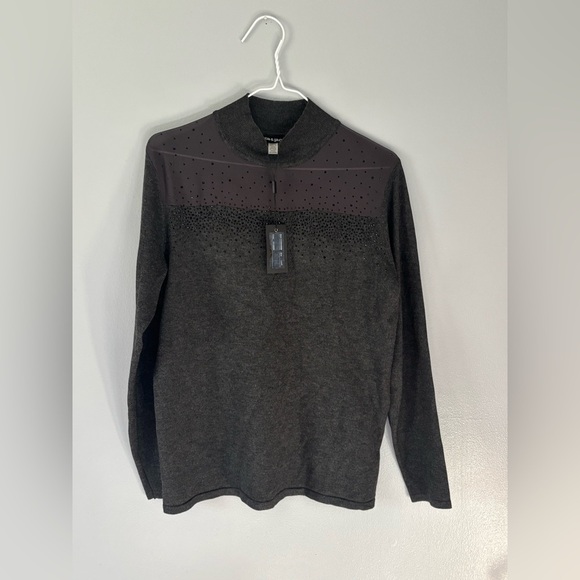 Cable & Gauge Sweater Large Charcoal NWT - Picture 1 of 7